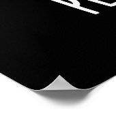 Du willst mich peach Funny Fruit Pun Dark BG Poster (Ecke)