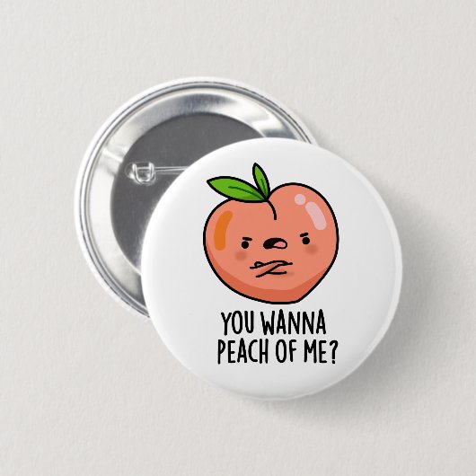 Du willst mir einen sonnigen Früchtepun pfirmieren Button (Vorne & Hinten)