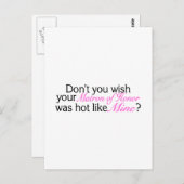 Du willst nicht, dass deine Ehrenmatrone heiß wie  Postkarte (Vorne/Hinten)