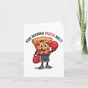Du willst Pizza von mir Funny Gym Workout Boxing P Karte