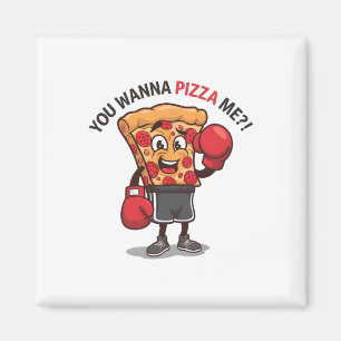 Du willst Pizza von mir Funny Gym Workout Boxing P Magnet
