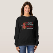 Du wirfst Darts Axtwerfen Sweatshirt (Vorne ganz)