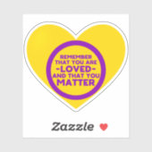 Du wirst beliebt You Materie (Intersex flag heart) Aufkleber (Blatt)