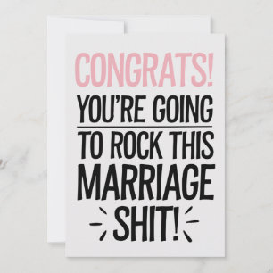 Du wirst diese Ehe rocken Lustige Hochzeit Einladung