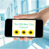 Du wirst diesen Krebs besiegen! Sonnenblumenkarte Karte