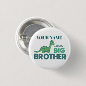 Du wirst ein großer Bruder-Dinosaurier sein Button (Vorne & Hinten)