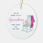 Du wirst ein Oma Personalisierter Bär sein Keramik Ornament (Links)