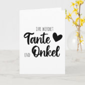 Du wirst eine Tante und ein Onkel Karte (Gelbe Blume)