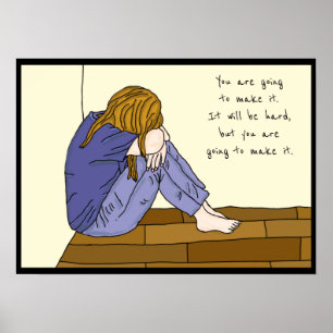 Du wirst es schaffen Inspirationsposter Poster