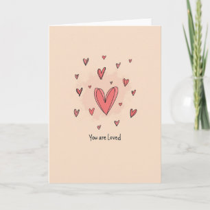 Du wirst geliebt Hearts Karte