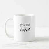 Du wirst geliebt Kaffeetasse (Links)