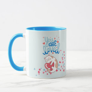 Du wirst geliebt Katzen Tasse