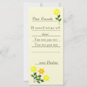 Du wirst geliebt, nur weil du selbst gelb bist (Rückseite)