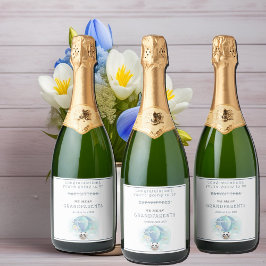 Du wirst Großeltern Panda Balloon sein Schaumweinetikett