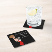 Du wirst hier nicht ganz normal finden, Dah-ling! Rechteckiger Pappuntersetzer (Vor Ort)