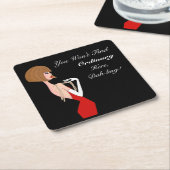 Du wirst hier nicht ganz normal finden, Dah-ling! Rechteckiger Pappuntersetzer (angewinkelt)