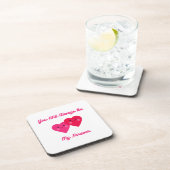 Du wirst immer mein ewig sein, mit ein paar Herzen Getränkeuntersetzer (Rechte Seite)