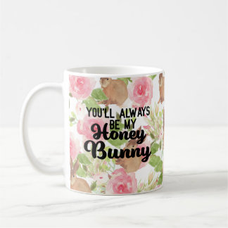 Du wirst immer mein Honig-Zitat Pink Blume Kaffeetasse