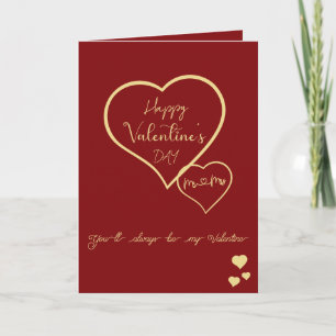 Du wirst immer mein Valentinstag Doppelherzen gefa Feiertagskarte
