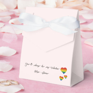 Du wirst immer mein Valentinstag LGBT-Herzen-Flagg Geschenkschachtel