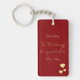 Du wirst immer mein Valentinstag Mr und Mrs Acryl  Schlüsselanhänger
