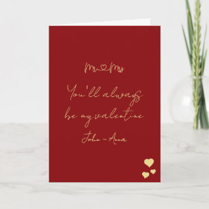 Du wirst immer mein Valentinstag sein Herr und Fra Feiertagskarte