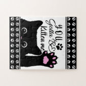 Du wirst Kitte Me Funny Cat Pattern Puzzle (Horizontal)