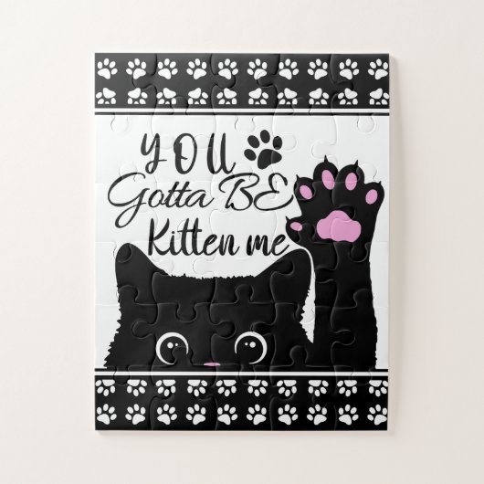 Du wirst Kitte Me Funny Cat Pattern Puzzle (Vertikal)