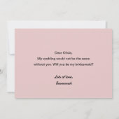 Du wirst mein Brautparty sein Einladung (Rückseite)