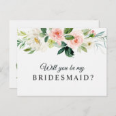 Du wirst meine Bridesmaid-Karte sein Einladungspostkarte (Vorne/Hinten)