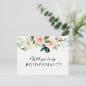 Du wirst meine Bridesmaid-Karte sein Einladungspostkarte (Stehend Vorderseite)