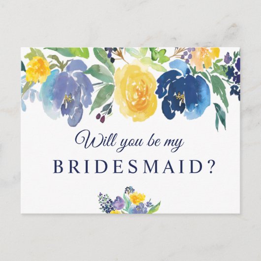 Du wirst meine Bridesmaid-Karte sein Einladungspostkarte (Vorderseite)