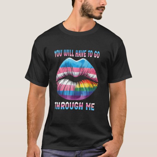 Du wirst mich durch den lustigen Trans Pride führe T-Shirt (Vorderseite)