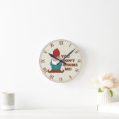 Du wirst mich nicht Niedlich Runde Wanduhr (Zuhause)