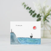 Du wirst mir fehlen postkarte (Stehend Vorderseite)