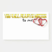 Du wirst mir immer wichtig sein post-it klebezettel (Vorderseite)