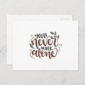 Du wirst nie allein gehen postkarte (Vorne/Hinten)