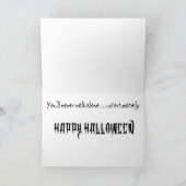 Du wirst nie allein Halloween-Karte laufen Dankeskarte (Innenseite)