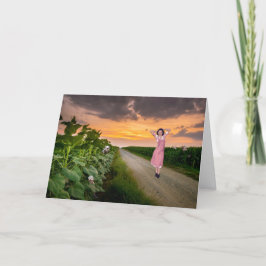 Du wirst nie allein Halloween-Karte laufen Dankeskarte