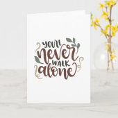 Du wirst nie alleine gehen karte (Gelbe Blume)