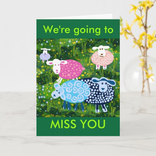 Du wirst uns fehlen karte (Gelbe Blume)