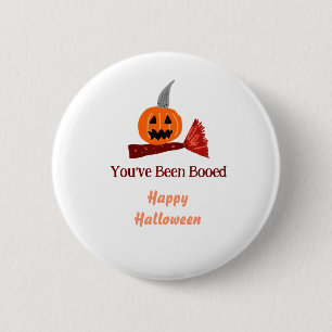 Du wurdest ausgebuht Frohes Halloween Kürbisesen B Button