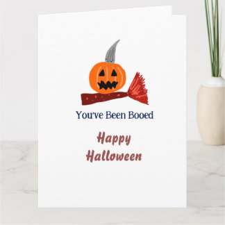 Du wurdest ausgebuht Frohes Halloween Kürbisesen B Karte