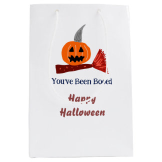 Du wurdest ausgebuht Frohes Halloween Kürbisesen B Mittlere Geschenktüte
