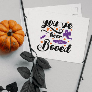 Du wurdest ausgebuht Halloween-Geist-Typografie Postkarte
