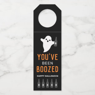 Du wurdest besoffen gemacht Halloween Geist Schwar Flaschenanhänger