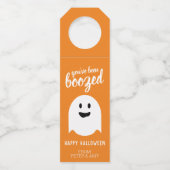 Du wurdest gebootet - lustiges Halloween-Party Flaschenanhänger (Vorderseite)