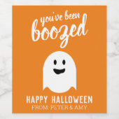 Du wurdest gebootet - lustiges Halloween-Party Weinetikett (Einzelnes Label)