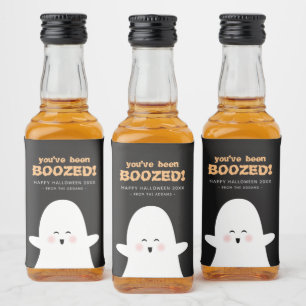 Du wurdest zu Halloween Niedlicher Geist-Liquor-Bo Alkoholflaschenetikett