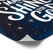 Du wurdest zu Shine Christlichen Kinderzimmer Kind Poster (Ecke)